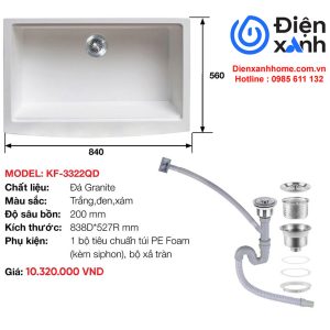 Chậu rửa đá nhân tạo KAFF-3322QD