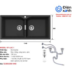 Chậu rửa đá nhân tạo KAFF KF-LAC 1