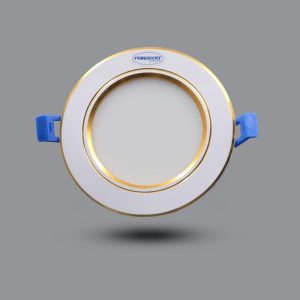 Đèn LED Downlight viền vàng 9W âm trần đổi 3 màu RRDE110L9/CCT