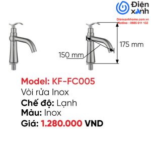 Vòi rửa Inox KAFF KF-FC005