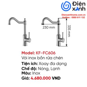 Vòi rửa Inox KAFF KF-FC606
