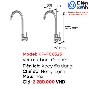 Vòi rửa Inox KAFF KF-FC8325