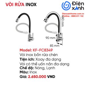 Vòi rửa Inox KAFF KF-FC8349