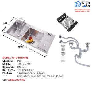 Chậu rửa Inox KAFF KF-D-HM10045