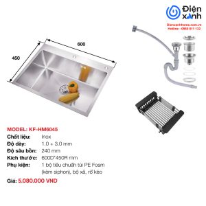 Chậu rửa Inox KAFF KF-HM6045