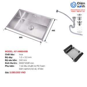 Chậu rửa Inox KAFF KF-HM6045BI