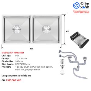 Chậu rửa Inox KAFF KF-HM8245BI