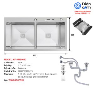 Chậu rửa Inox KAFF KF-HMS9050