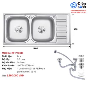 Chậu rửa Inox KAFF KF-P10046