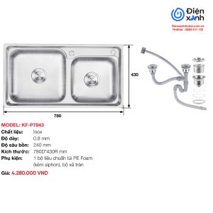 Chậu rửa Inox KAFF KF-P7843