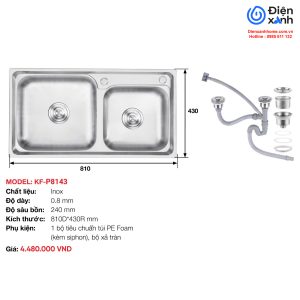 Chậu rửa Inox KAFF KF-P8143