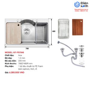 Chậu rửa Inox KAFF KF-PS7848