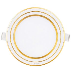 LED Panel âm trần nhôm viền vàng mặt tròn 12W phi nhỏ - 3 chế độ màu RPL-12S/3C/G