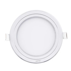 LED Panel âm trần nhôm viền bạc mặt tròn 12W phi nhỏ - 3 chế độ màu RPL-12S/3C/S