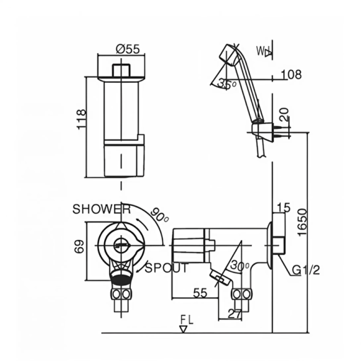 Ban-ve-kich-thuocVoi-hoa-sen-lanh-INAX-BFV-10-1C-tay-sen-Massage-BFV101C-510x510
