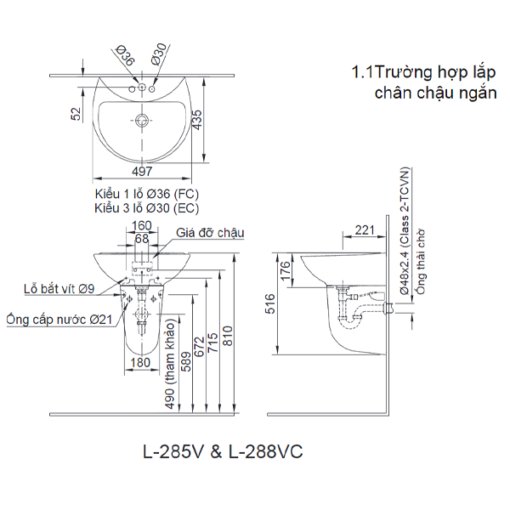 Ban-ve-ky-thuat-chau-lavabo-INAX-L285V-va-chan-chau-L288VC-510x510