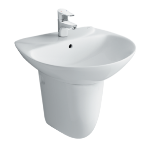 Chậu Rửa Lavabo Inax L-285V Treo Tường Kèm Chân Chậu Ngắn L-288VC (L-285V/L-288VC)